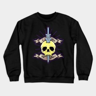 Skull Villain Tattoo 80's Superhero Quote Crewneck Sweatshirt